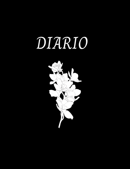 Diario Floral en Blanco y Negro